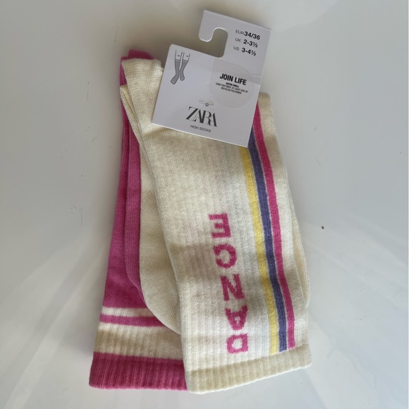 Zara Other - Zara Two-Pack Athletic High Socks, 10-11 years